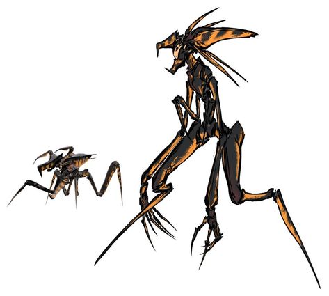 by Onion-Oni on DeviantArt Bug Character Design, Monster Ideas, Starship Troopers, Alien Character, Cool Monsters, Fantasy Props, Alien Concept, Alien Design, Alien Concept Art