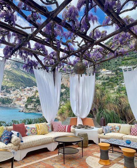 تحت الدرج, Home Improvement Loans, Positano Italy, Budget Home Decorating, Bohemian Interior, Outdoor Living Room, Online Furniture Shopping, Beautiful Places To Travel, Positano