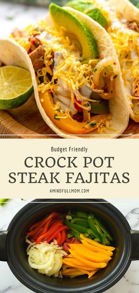 Crock Pot Steak Fajitas, Crockpot Steak Fajitas, Steak Fajitas Crockpot, Fajitas Crockpot, Crock Pot Steak, Crockpot Fajitas, Slow Cooker Steak, Crockpot Steak, Crockpot Recipes Beef