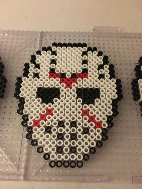 Jason - horror- perler Horror Pearl Beads, Jason Perler Beads, Perler Bead Patterns Ghostface, Perler Beads Ideas Horror, Ghostface Perler Bead Patterns, Horror Movie Perler Bead Patterns, Hama Beads Horror, Scary Perler Bead Patterns, Perler Bead Patterns Horror