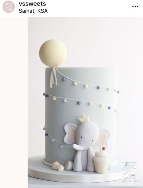 Baby Shower Pasta, Elephant Birthday Cakes, Baby Elephant Cake, Barnyard Cake, Rodjendanske Torte, Boys 1st Birthday Cake, Elephant Cute, Baby First Birthday Cake, Elephant Cakes