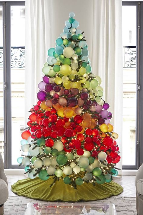 Christmas Tree Trimming, Christmas Tree Kit, White House Christmas, Holiday Store, Tree Trimming, Colorful Christmas, Colorful Christmas Tree, Trim Kit, Artificial Christmas Tree