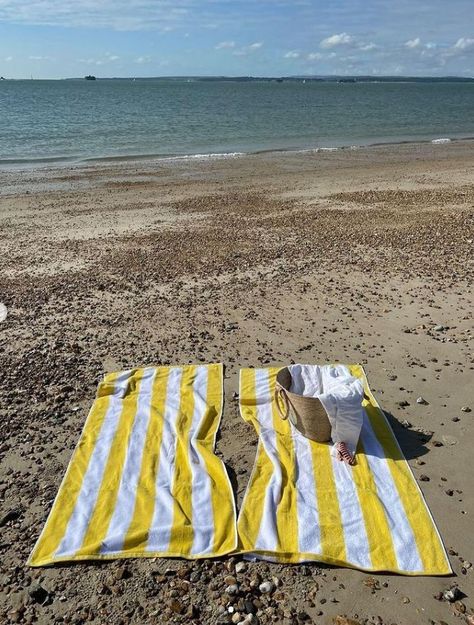 classic beach towel yellow stripes holiday summer fun vacation sun aesthetic cabana Beach Towel Aesthetic, Towel Aesthetic, Summer Story, Yellow Towels, Pool Towel, Girls Club, Pool Towels, Yellow Stripes, Best Vacations