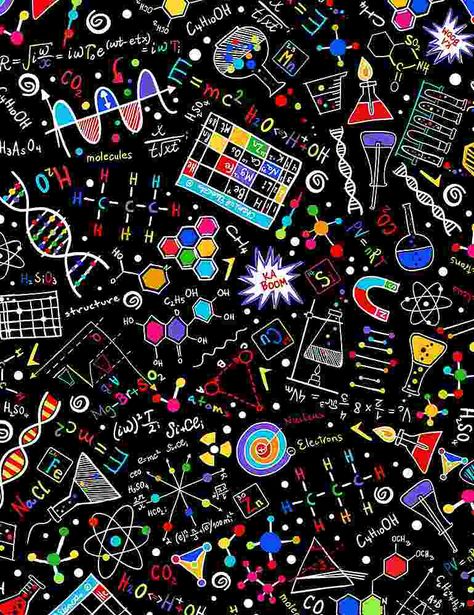 Doodle Maths, Math Doodles, Science Doodles, Custom Boxers, Math Stem, Timeless Treasures Fabric, Science Chemistry, E Mc2, Novelty Fabric