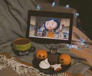 Watching Coraline, Halloween Coraline, Willy Wonka Factory, Coraline Movie, Coffee And Cake, Coraline Aesthetic, Coraline Jones, Fall Mood Board, Button Eyes