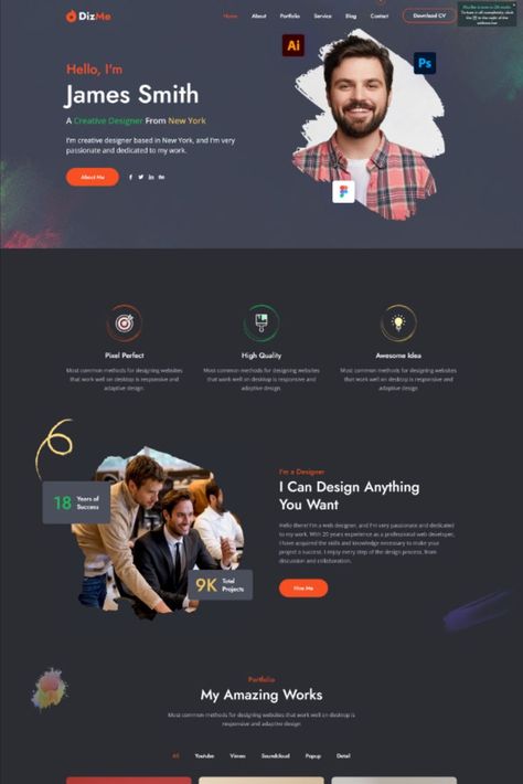 Web Developer Portfolio Website, Portfolio Website Design Inspiration, Web Developer Portfolio, Personal Website Design, Personal Website Portfolio, Profile Website, Web Portfolio, Portfolio Website Template, Best Website Design