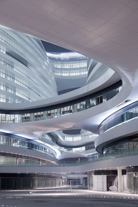 Galaxy Soho, Zaha Hadid Architecture, Santiago Calatrava, Zaha Hadid Architects, Airport Hotel, Unique Buildings, Beijing China, Zaha Hadid, Futuristic Design