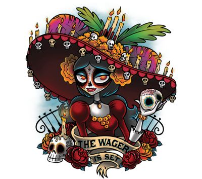 Colour and makeup design for dia de los muertos pinup tattoo Catrina Tattoo, Skulls And Bones, Den Mrtvých, Day Of The Dead Art, Day Of The Dead Skull, Candy Skulls, Sugar Skull Art, Skull Makeup, Chicano Art