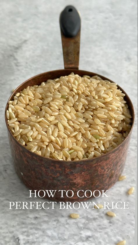 Fluffy Brown Rice, Cook Brown Rice, Perfect Brown Rice, Brown Rice Cooking, Chicken Marbella, Long Grain Brown Rice, Ben Brown, Rice Side Dish Recipes, How To Boil Rice