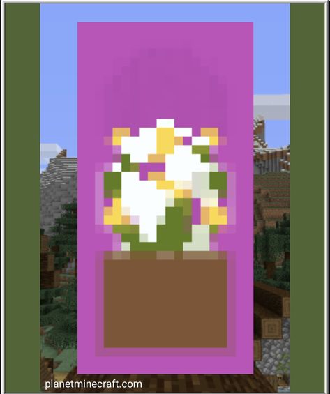 Plant Banner Minecraft, Minecraft Flower Archway, Flower Banner Minecraft, Flower Archway, Flower Banner, Minecraft Banner, Alien Plants, Minecraft Mansion, Minecraft Banner Designs