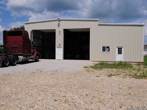 truck garage | Truck Garage Building Gallery Semi Truck Garage, Truck Shop Garage, Steel Garage Buildings, Metal Garage Kits, Rv Barn, Building Garage, Truck Garage, Metal Garage Buildings, Prefab Garages