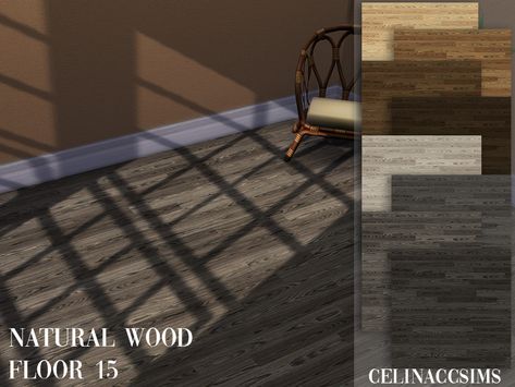 *Base game Found in TSR Category 'Sims 4 Floors' Black Wood Floors, Around The Sims 4, Wood Floor Pattern, Sims 4 Tsr, Natural Wood Flooring, Floor Texture, Doors And Floors, Floor Wallpaper, 4 Wallpaper