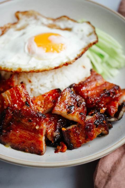 Pork Tocino Recipe, Tocino Recipe, Pork Tocino, Filipino Pork Recipes, Easy Comfort Food Recipes, Sweet Bacon, Filipino Breakfast, Filipino Recipe, Garlic Fried Rice