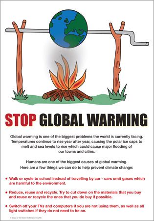 Global Warming Poster Global Warning Posters Ideas, Global Warm, Environmental Posters, Science Anchor Charts, Poster Project, Save The Environment, Greenhouse Effect, Primary Teaching, World Environment Day