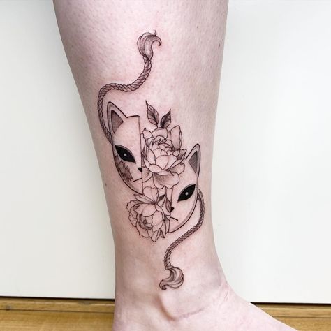 Anime Meaningful Tattoo, Anime Demon Slayer Tattoo, Nezuko Inspired Tattoo, Anime Tattoo Ideas For Women, Demon Slayer Manga Tattoo, Demon Slayer Inspired Tattoos, Subtle Demon Slayer Tattoos, See You Again Tattoo, Wisteria Tattoo Demon Slayer