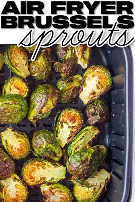 Crispy air fryer brussels sprouts made with just olive oil and a dash of seasoning are the best side dish you never knew you needed! Leftover Brussel Sprouts, Air Fryer Brussel Sprouts, Oven Cooked Bacon, Air Fryer Brussels Sprouts, Parmesan Ranch, Homemade Hollandaise Sauce, Chicken Bacon Ranch Casserole, Sprouts Recipe, Brussel Sprout Salad