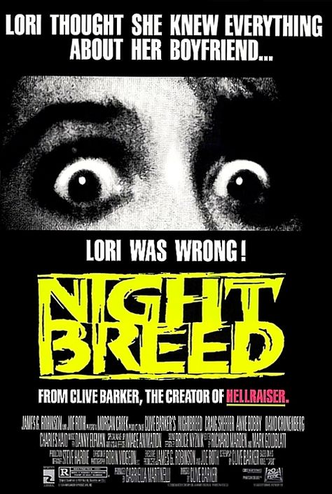 Nightbreed Craig Sheffer, 1990 Movies, Cinema Posters, Horror Movie Posters, B Movie, All Movies, Classic Horror, Film Posters, Scary Movies