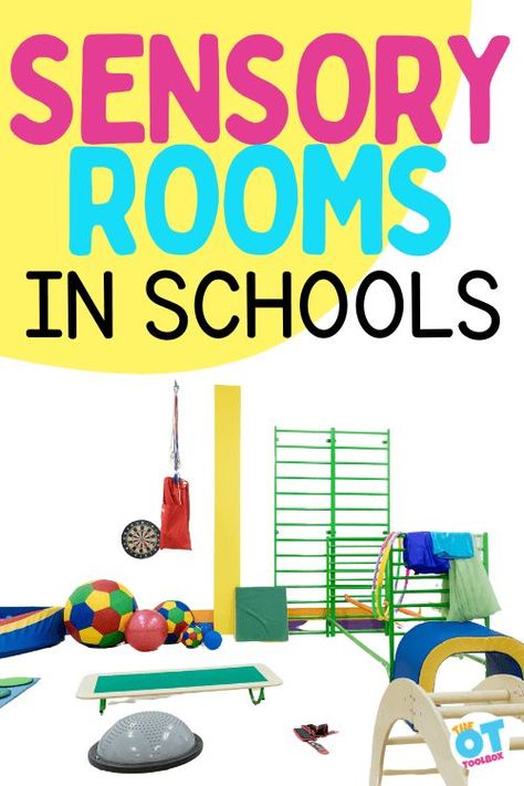 Some schools have a room dedicated to sensory needs and regulation so that students can learn. Here are tips and resources from a pediatric occupational therapist on setting up a sensory room. Sensory Room Elementary School, Sensory Room Rules, Sensory Room Equipment, School Based Therapy, Sensory Classroom, Intervention Activities, Sensory Integration Therapy, Yoga Poses For Kids, Partner Yoga Poses