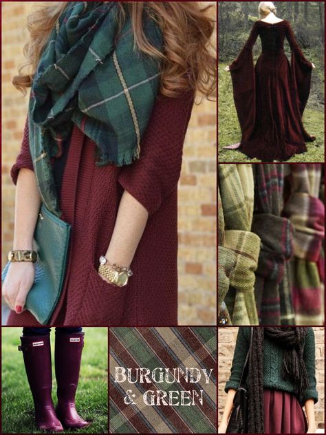 Green And Burgundy Aesthetic, Green Burgundy Color Palette, Burgundy Colour Combinations Outfit, Burgundy Green Color Palette, Dark Green And Maroon, Green Autumn, Winter Colours, Thanksgiving 2023, Burgundy Style