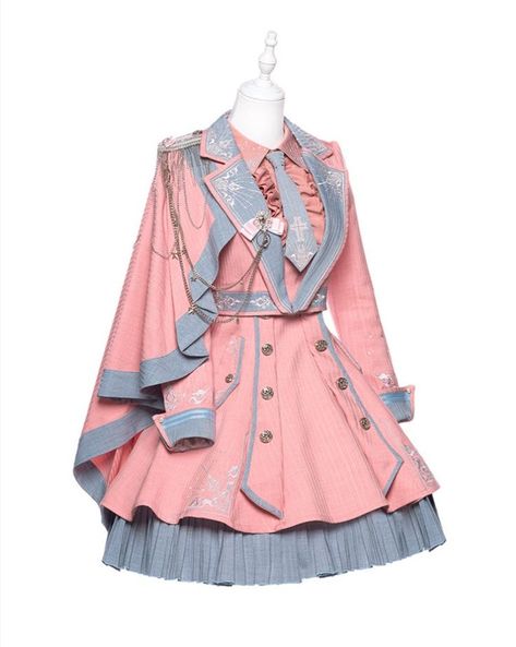 New Release: 【Pink Blue Color】 of 【-Coronation of My Princess- Lolita JSK, Blouse, Jacket and Capes】 

◆ Shopping Link >>> https://lolitawardrobe.com/pink-blue-color-yupbro-coronation-of-my-princess-lolita-jsk-blouse-jacket-and-capes_p7568.html Blue Clothing Aesthetic, Pink And Blue Clothes, Royal Outfits Princesses, Blue Pink Outfit, Pink And Blue Outfits, Pink Blue Outfit, Shoulder Cloak, Jacket Reference, Blue College