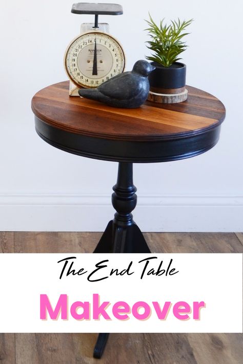 Refurbished End Tables, Old End Tables, Living Room Decor Eclectic, Painted Furniture For Sale, End Table Makeover, Vintage Painted Furniture, Decor Eclectic, Diy Furniture Renovation, Table Makeover