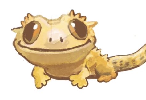 Cute Gecko Art, Crested Gecko Art, Gecko Doodle, Crested Gecko Drawing, Gecko Cartoon, Jasmine Painting, Gecko Illustration, Gecko Drawing, Gecko Art