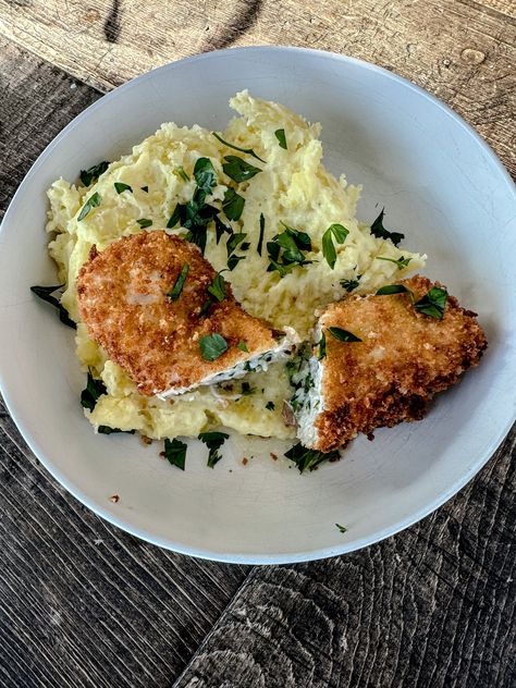 Chicken Kyiv — thunderduck farm Stuffed Fried Chicken, Chicken Kyiv, Chicken Kiev, Panko Bread Crumbs, Peanut Oil, Boneless Chicken Breast, Boneless Chicken, Recipes Chicken, Garlic Butter