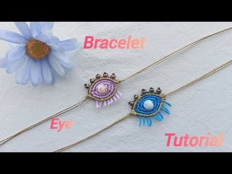 (5) Diy Tutorial How to Make an eye bracelet/ Βήμα βήμα ένα βραχιόλι ματι #macramealex - YouTube Macrame Diy Jewelry, Micromacrame Tutorial Bracelet, Evil Eye Macrame Bracelet Tutorial, Macrame Evil Eye Bracelet, Evil Eye Bracelet Tutorial, Tutorial Macramé, Fall Pumpkin Crafts, Macrame Bracelet Tutorial, Macrame Bracelet Diy