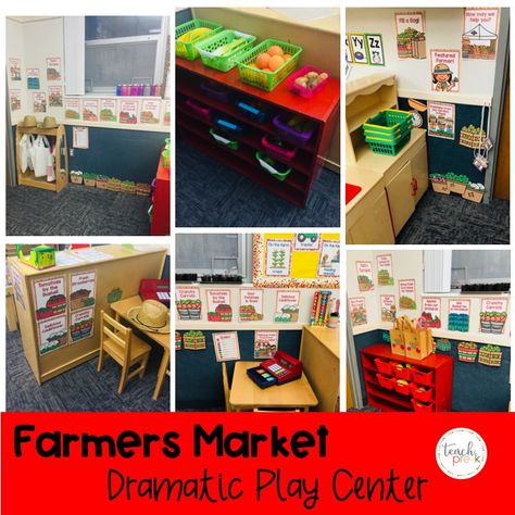 Farmers Market Dramatic Play for Learning & Fun! - Teach Pre-K Farmers Market Dramatic Play Preschool, Farmers Market Dramatic Play, Market Dramatic Play, Dramatic Play Ideas, Play Printables, Dramatic Play Printables, Farm Unit, Learn Through Play, Play Your Cards Right