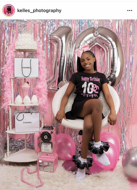 10 Birthday Photo Shoot Ideas, 10th Birthday Photoshoot Ideas, 10th Birthday Photoshoot, 13 Birthday Picture Ideas, My Birthday Photo, Slumber Birthday Party, Birthday Moodboard, 10th Birthday Party Ideas, Birthday Picture Ideas