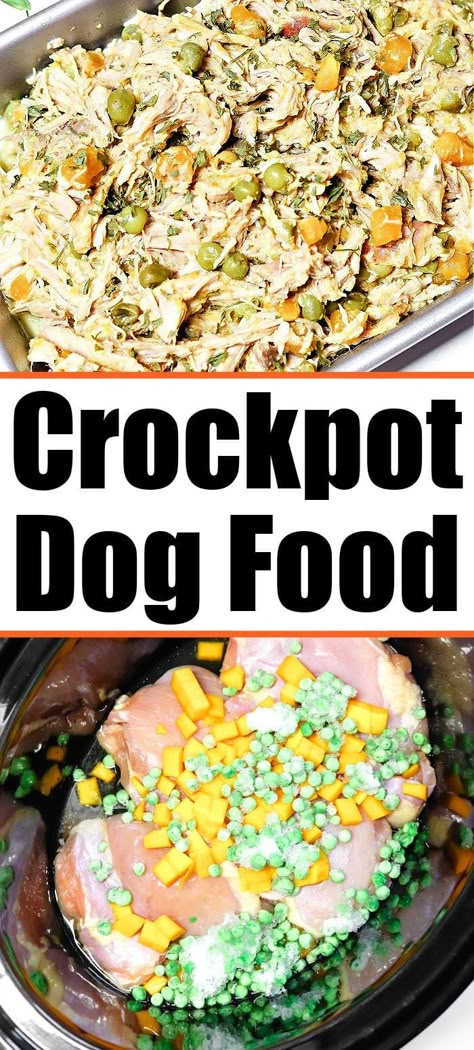 Homemade Crockpot dog food recipe is here. Easy dump and go meal for puppies with chicken and vegetables or beef. Healthy protein packed. Crockpot Chicken And Rice For Dogs, Homemade Dog Food Slow Cooker, Dog Crock Pot Meals, Easy Crockpot Dog Food, Dog Food In Crockpot, Chicken For Dogs Food Recipes, Diet Dog Food Recipes, Homemade Dog Food Crockpot Chicken, Dog Food Recipes With Chicken