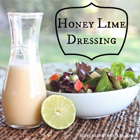 Honey Lime Salad Dressing, Lime Salad Dressing, Lime Salad, Condiments Recipes, Honey Lime Dressing, Citrus Recipes, Salad Dressing Recipe, Homemade Salads, Homemade Salad Dressing