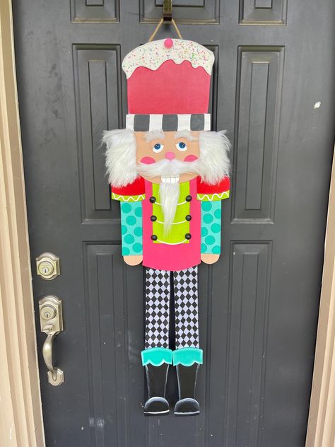 Nutcracker Door Hanger, Holiday Door Hangers, Christmas Fundraiser, Painted Nutcracker, 2024 Inspiration, Nutcracker Soldier, Christmas Shows, Holiday Door, Christmas Door Hanger