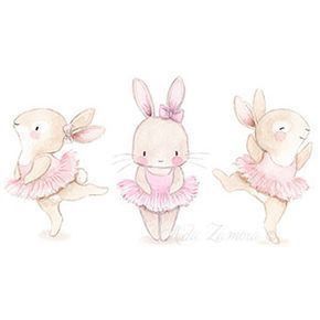 Bunny Ballerina, Nursery Illustration, Kids Decals, Art Mignon, Bunny Art, 수채화 그림, Wall Stickers Kids, Art Et Illustration, Art And Illustration