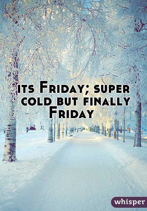 Put on those warmest socks and an extra sweatshirt! Going to be a great day!!! Tgif Quotes, Cold Quotes, Friday Morning Quotes, Good Morning Winter, Good Morning Happy Friday, Good Morning Friday, Good Morning Post, Weekday Quotes, Finally Friday