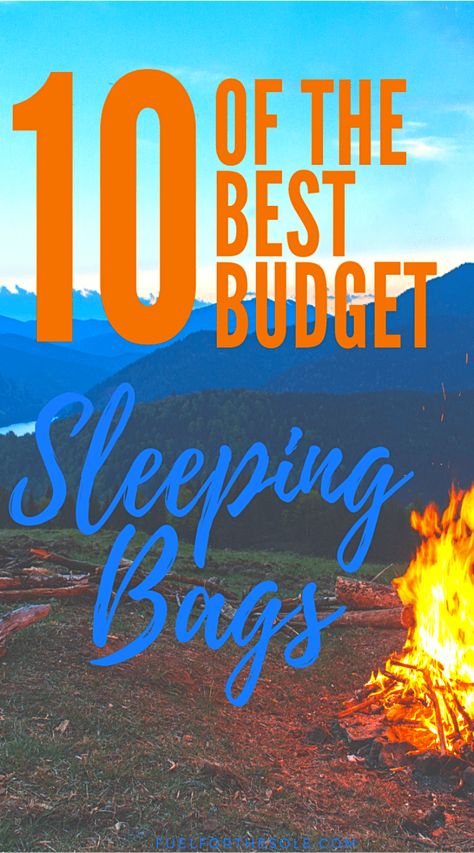 The best 'cheap sleeping bags' for camping, hiking & backpacking. These budget deals include lightweight, ultralight, compact, compressible, cold weather, winter, mummy and extra long options. Fuelforthesole.com Indoor Glamping, Tent Camping Hacks, Outdoor Adventure Gear, Bushcraft Camping, Hiking Backpacking, Camping Bed, Backpacking Tips, Backpacking Gear, Camping Backpack