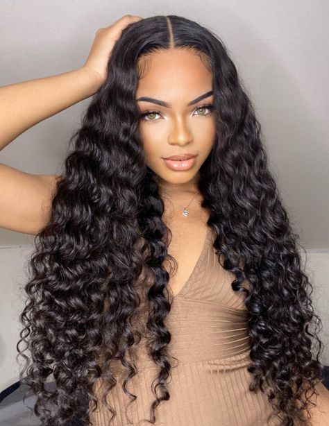 #hairstyles for black girls natural hair #long hair #humanhair #wigs #hair looks #deepwave #hair styles #length Straight Hair Bundles, Virgin Hair Wigs, Glueless Wig, 100 Human Hair Wigs, Ombre Wigs, Short Bob Wigs, Lace Closure Wig, Lace Hair, Closure Wig