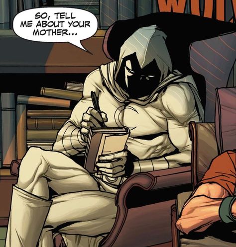 Moonknight Icons Comics, Moon Knight Comic Icons, Moon Knight And Daredevil, Moon Knight Comic Panel, Marvel Comics Panels, Marc Spector Comic, Moonknight Comic, Marvel Comic Panels, Moon Knight Memes