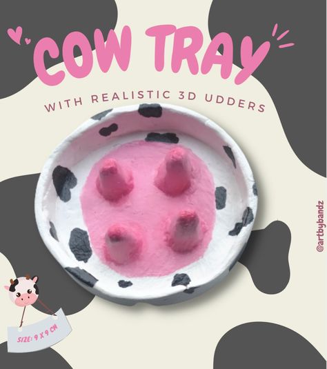 Cow Clay, Tray Clay, Clay Trays, Clay Cow, Clay Jewellery Holder, Sagittarius Art, Clay Artist, Clay Plates, Jewellery Holder