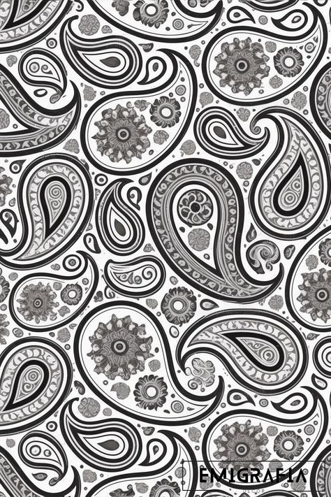 Seamless Patterns of Paisley Art #seamless #patterns #paisleyart #abstractart #illustrations #emigrafia Paisley Art, Paisley Pattern, Seamless Patterns, Free Printable, Free Printables, Tattoo Ideas, Pattern Design, Paisley, Free Design