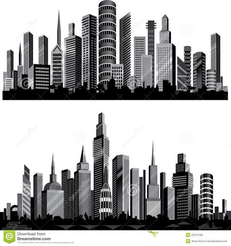 LA Building Silhouette, New York Theme, Amagi Brilliant Park, City Vector, City Silhouette, House Floor Design, Scenery Background, City Illustration, City Buildings