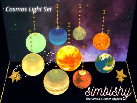 The Sims Resource - Cosmos Light Set Sims 4 Cc Sunset Lamp, Sims 4 Space Bedroom Cc, Sims 4 Stars Cc, Sims 4 Furniture Aesthetic, Sims 4 Round Windows Cc, Sims 4 Glowing Cc, Sims 4 Space Themed Room, Sims 4 Cc Alien Furniture, Sims 4 Cc Furniture Lights