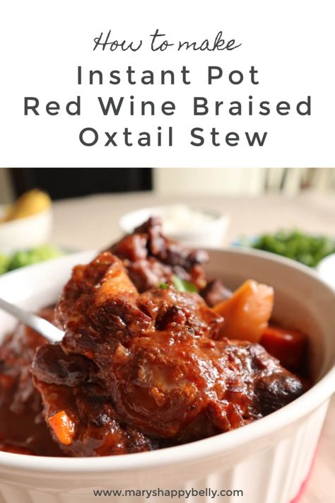 Oxtail Slow Cooker, Recipes With Chinese Sausage, Pressure Cooker Oxtail, Beef Oxtail, Braised Oxtail, Red Wine Recipe, Oxtail Stew, Banting Recipes, Oxtail Recipes