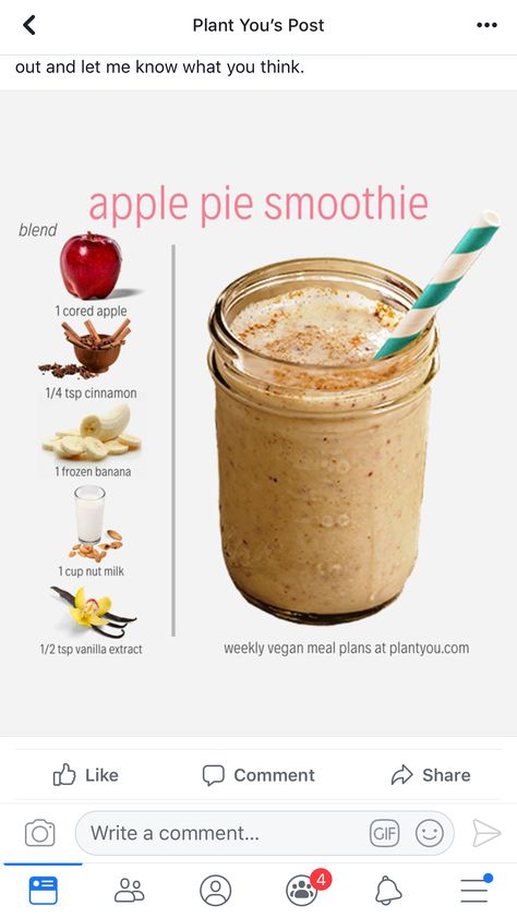 Apple pie smoothie Healthy Apple Smoothie Breakfast, Apple And Banana Smoothie Recipes, Apple Pie Smoothie Bowl, Apple Pie Smoothie Healthy, Apple Smoothie Recipes, Toddler Smoothies, Apple Pie Smoothie, Fruit Smoothie Recipes Healthy, Student Recipes