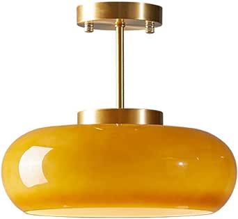 Orange Ceiling Light, 70s Ceiling Light, Hallway Ceiling, Yellow Ceiling, Retro Ceiling Lights, Hallway Corridor, Rose Street, Gold Ceiling, Glass Light Fixture