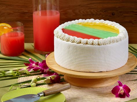 King's Hawaiian Restaurant | Gallery Fruit Glaze, Lime Chiffon, Hawaiian Restaurant, Red Birthday Cake, Hawaiian Cake, Red Birthday Cakes, Lime Fruit, Kings Hawaiian, Fancy Event