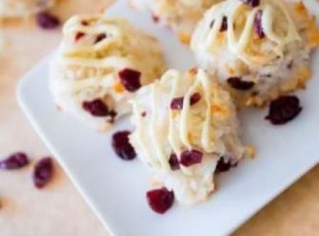 White Chocolate Cranberry Coconut Macaroons Recipe | Just A Pinch Recipes Macaroons Recipe, Sallys Baking, Coconut Macaroons Recipe, Chocolate Cranberry, Sally's Baking, Macaroon Recipes, White Chocolate Cranberry, Coconut Macaroons, Coconut Recipes