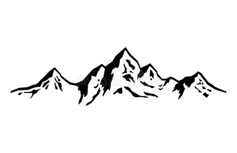 Mountain Tree Silhouette, Mountain Sillhoute, Mountain Illustration Simple, Appalachia Tattoo, Hill Silhouette, Adventure Silhouette, Mountain Vector Illustration, Minimal Mountain, Tree Silhouette Tattoo