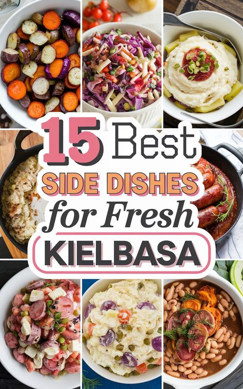 Discover the perfect pairings for fresh kielbasa! 🌭🍴 #kielbasa #dinnerideas Steak Side Dishes, Sausage Stuffed Zucchini, Healthy Probiotics, Delicious Side Dishes, Creamy Coleslaw, Indulgent Food, Pickled Beets, Kielbasa, Best Side Dishes