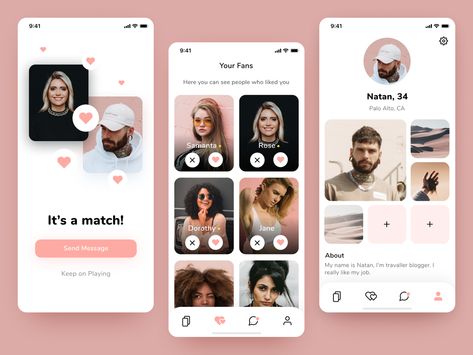 Meditation iOS app - animated version by Stepan Dihich for UIGiants on Dribbble Dating App Branding, Match Wallpaper, Hero Outfits, Ui Design Mobile, Profile Website, Ui Ux 디자인, App Interface Design, App Design Inspiration, Branding Ideas